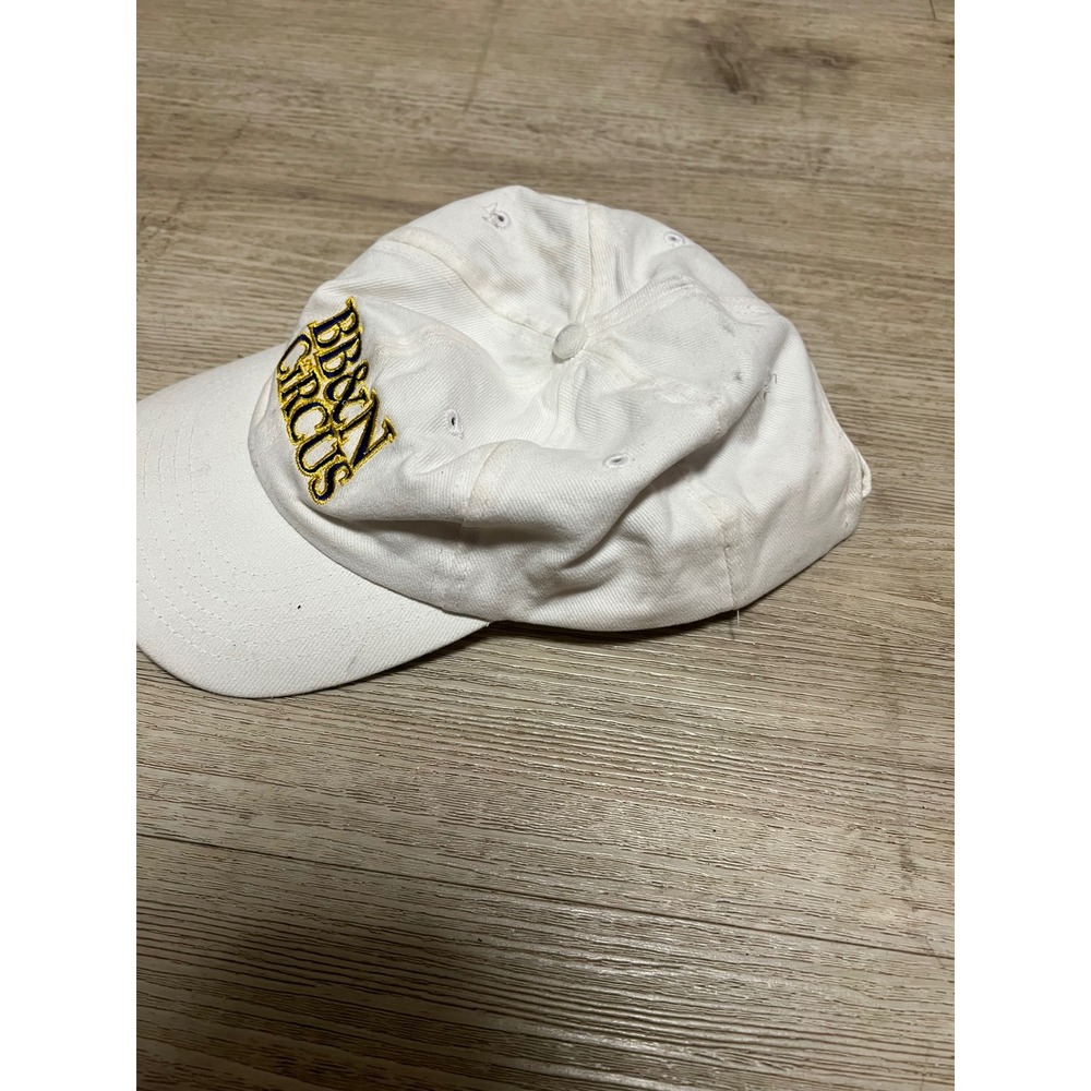 BB&N Circus White Baseball Cap Hat Mens Adjustable Vintage Ringling Bros 90s - Picture 6 of 8